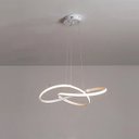 Ver imagem 2 de Lustre Pendente 3000k Led Luminaria Arco Infinito Perfil Orgon Hall de Entrada Recepçao Hotel Modern