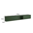 Ver imagem 2 de Nicho Basculante 218cm C/ 2 Portas P/ Painel de Tv 100% Mdf Cor:musgo