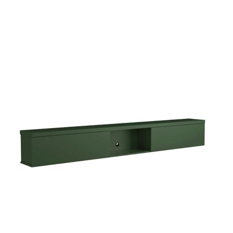 Nicho Basculante 218cm C/ 2 Portas P/ Painel de Tv 100% Mdf Cor:musgo