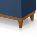 Ver imagem 4 de Recamier Baú Dubai Veludo Azul Casal 1,30m Estofado Base Madeira