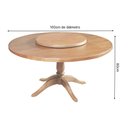 Ver imagem 5 de Mesa Jantar Redonda 1,60m Prato Giratório Amélia Madeira Maciça com 8 Cadeira Ripada Confort Natural