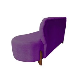 Sofá 3 Lugares Orgânico Curvo Tókio 180cm Veludo Roxo - 4