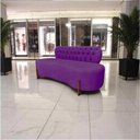 Ver mais imagens de Sofá 3 Lugares Orgânico Curvo Tókio 180cm Veludo Roxo