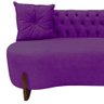 Sofá 3 Lugares Orgânico Curvo Tókio 180cm Veludo Roxo - 5