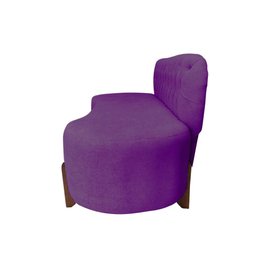 Sofá 3 Lugares Orgânico Curvo Tókio 180cm Veludo Roxo - 3
