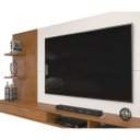 Ver mais imagens de Painel para TV até 60 Polegadas Bento Ripado com Nichos - Freijó/Offwhite