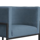 Ver imagem 5 de Kit 2 Poltrona Luana Linho Marinho Base Preta Sala Luxo - Fm