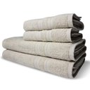 Ver imagem 1 de Jogo de Toalhas Itália Soft 4 Pçs - 2 Banho e 2 Rosto 430g-m² 100% Algodão Bege