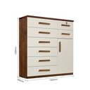 Ver imagem 5 de Cômoda Vitória Plus 1 Porta 8 Gavetas Benetil Móveis