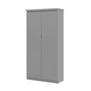 Ver imagem 1 de Armário Monet Armario com Portas Emir 2 Portas 4 Prateleiras MDP 82cm Cinza Plata Móveis