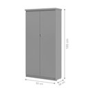 Ver imagem 2 de Armário Monet Armario com Portas Emir 2 Portas 4 Prateleiras MDP 82cm Cinza Plata Móveis