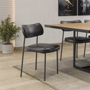 Ver imagem 2 de Cadeira de Jantar Stela Couro Sintetíco Preto - Vallisa Decor