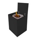 Ver imagem 1 de Porta Ração Caixa com Rodízios Pet Armazenar até 25 Kg Preto