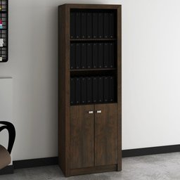 Armário Organizador para Home Office de 171,5 cm de Altura ME4110 Rústico - Tecno Mobili - 2