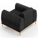 Ver imagem 3 de Kit 2 Poltronas Decorativas Base Gold D06 D-465 Chumbo