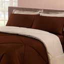 Ver imagem 2 de Kit 6 Pçs com Edredom e Lençol Aconchego Casa Dona Dupla Face Casal Queen Tabaco e Caqui