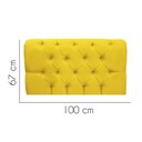 Ver imagem 2 de Painel Estofado Luxo Capitonê Livia 100cm Solteiro para Cama Box Suede Amarelo - Gat Magazine
