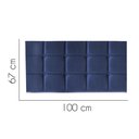 Ver imagem 2 de Painel Estofado Luxo Espanha 100cm Solteiro para Cama Box Corino Azul Marinho - Gat Magazine
