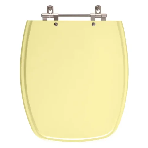 Assento Sanitário Poliester com Amortecedor Laguna Marfim (Bege Claro) para Vaso Hervy