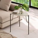 Ver imagem 1 de Mesa Lateral 56cm de Apoio para Sala Multiuso 100% Mdf Cor:luna com Preto