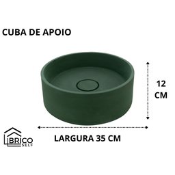 CUBA DE APOIO REDONDA 35 CM VERDE - 5