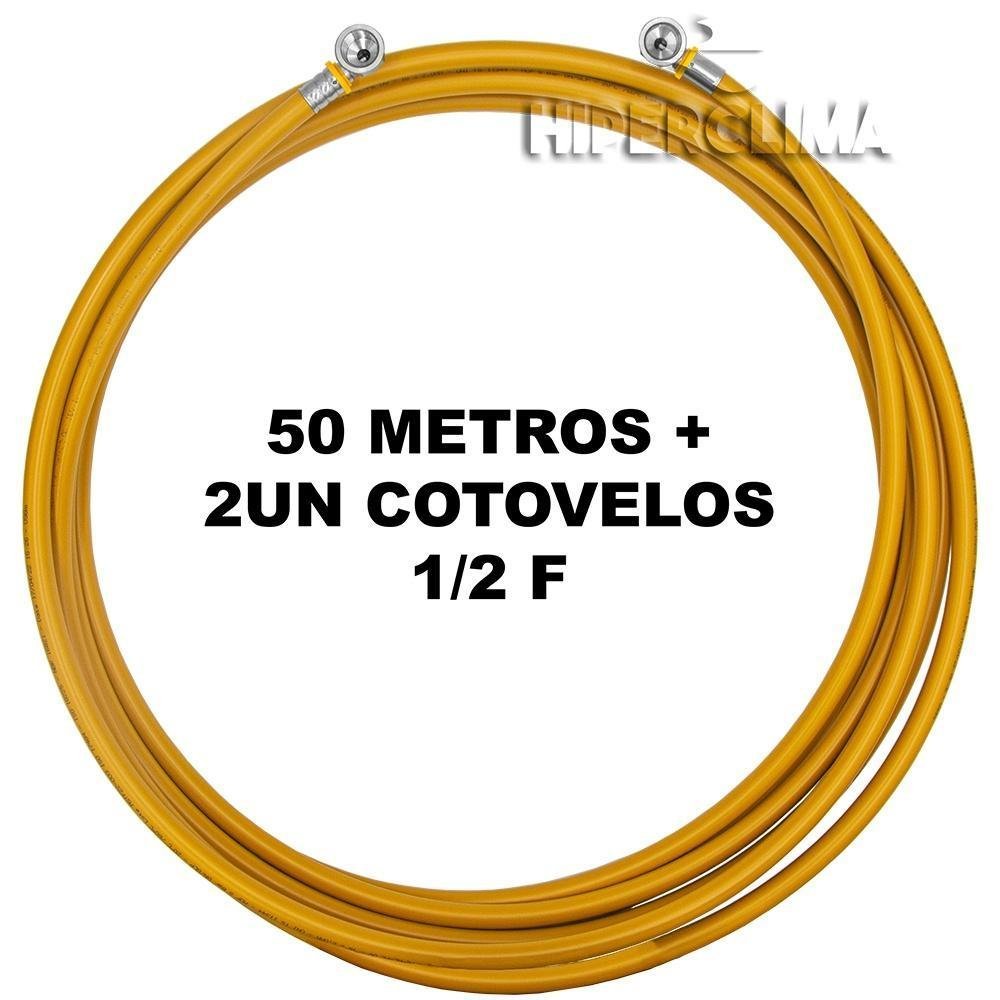 Tubo Mangueira Pex Flex Amarelo Uv 16mm de 50m com Conexões - Druck Gás - 2