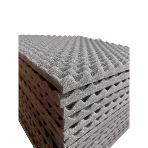 Espuma Acústica 50 X 50 X 3cm Cx de Ovo - 4 Pl Anti Chamas