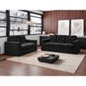 Conjunto Sofá 2 e 3 Lugares Grécia Suede:Preto - 4