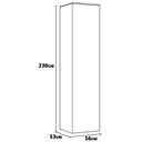 Ver imagem 4 de Armário Modulado 1 Porta com 6 Prateleiras Tóquio Amêndola/grafito para Quarto - Bela Móveis