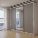 Ver imagem 3 de Guarda-Roupa Casal Mônaco 3 Portas 4 Gavetas com Espelho Branco/Cinza - Panorama Móveis