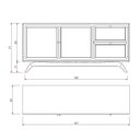 Ver imagem 5 de Balcão Buffet Ricco 167 Cm Laminado 2 Portas e 2 Gavetas com Palhinha Amêndoa