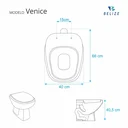 Ver imagem 3 de Assento Sanitário Almofadado Venice Bege Claro para Vaso Belize