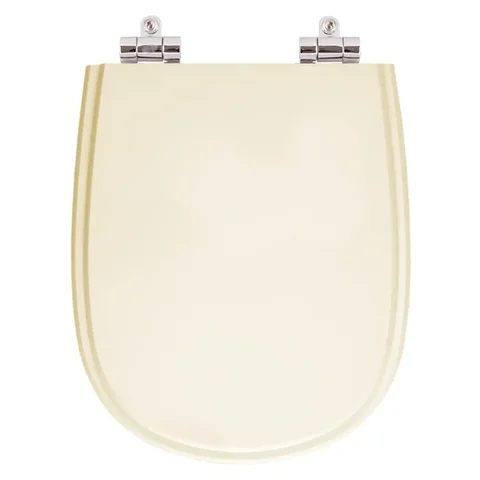 Assento Sanitário Poliester com Amortecedor Paris Bone (Bege Claro) para Vaso Ideal Standard