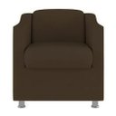 Ver imagem 2 de Kit 2 Poltronas Decorativa Reforçada Recepção Clinica Salão Suede Marrom