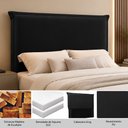 Ver imagem 3 de Cabeceira Decorativa King Size 1,95m Trento PU Preto - Gran Belo