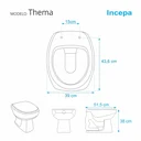 Ver imagem 2 de Assento Sanitário Poliester com Amortecedor Thema Verde Água para Vaso Incepa
