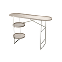 Ver imagem 2 de Aparador Buffet Sala Cantinho Café Couro Pés Ferro Adega Bar