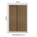 Ver imagem 4 de Guarda-roupa Solteiro 2 Portas de Correr 4 Gavetas Branco/rustic Vivare Plus Madesa