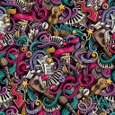 Ver imagem 1 de Papel de Parede Temático Moderno Musical - 3,30x0,50m