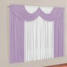 Cortina Montreal 4 Mts em Malha Janela Sala Quarto Lilás - 1