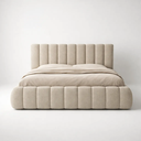 Ver imagem 1 de Cama King Estofada Luxo Cabeceira Moderna Quarto Sofisticado