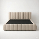 Ver imagem 3 de Cama King Estofada Luxo Cabeceira Moderna Quarto Sofisticado