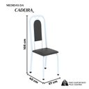 Ver imagem 3 de Cadeiras para Sala de Jantar 6 Unidades Lara Branco/Preto Liso
