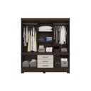 Ver imagem 2 de Guarda Roupa Casal 10 Portas New Murano 83530 Ébano Touch / Off White Demóbile