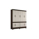 Ver imagem 3 de Guarda Roupa Casal 10 Portas New Murano 83530 Ébano Touch / Off White Demóbile