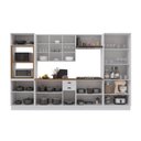 Ver imagem 3 de Armário de Cozinha Modulada Completa Fidelitá Nara 100% MDF 6 Peças 350cm 18 Portas 2 Gavetas com