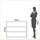 Ver imagem 5 de Cômoda para Quarto com 3 Gavetas 105cm Marrom/Freijó Madeirado