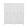 Guarda Roupa Casal 6 Portas Prático 63020 Branco Demóbile - 3