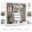 Ver imagem 3 de Guarda Roupa Casal 6 Portas Prático 63020 Branco Demóbile