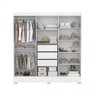 Guarda Roupa Casal 6 Portas Prático 63020 Branco Demóbile - 2